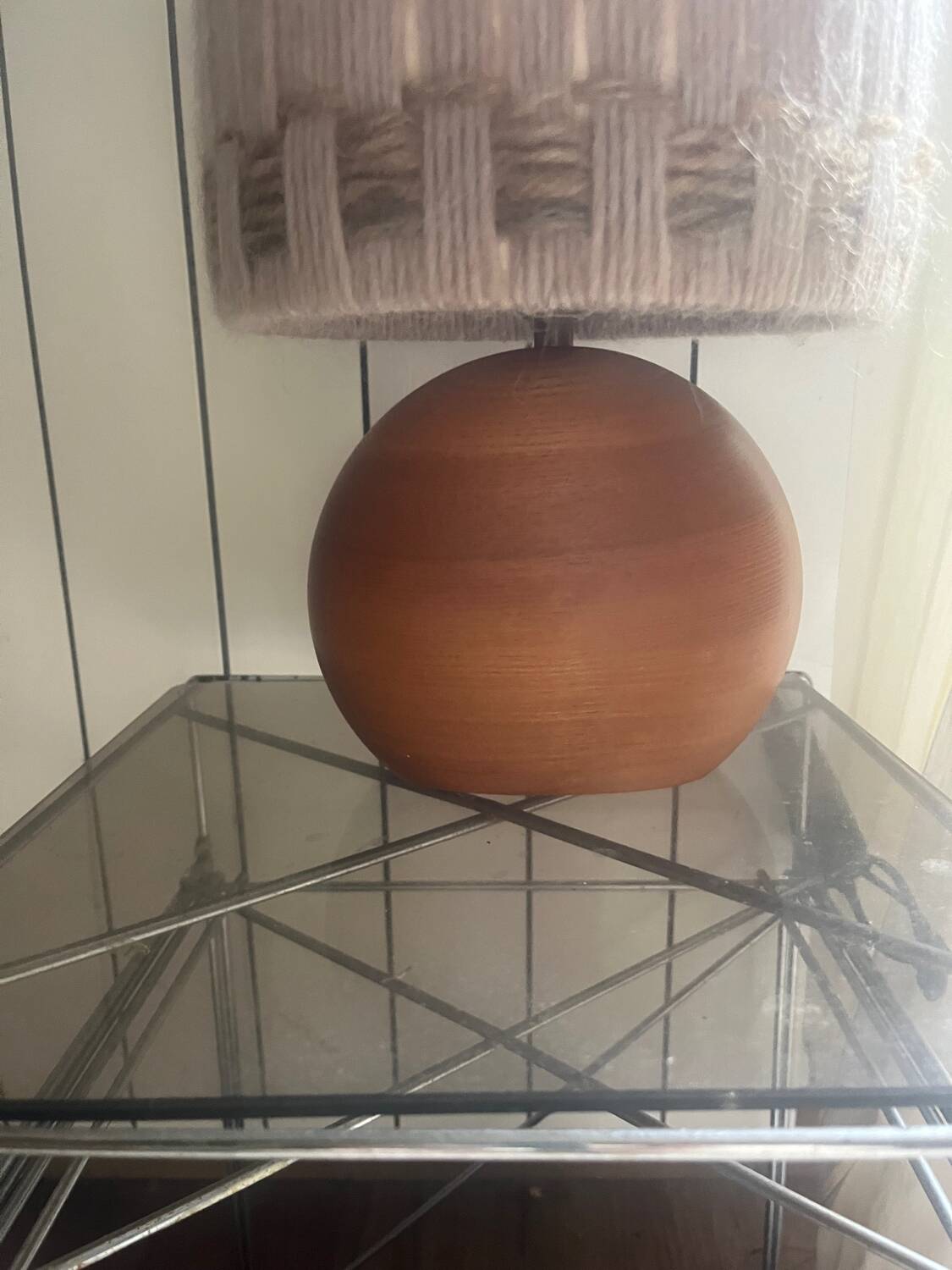 Vintage elm lamp