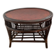 Colonial coffee table made of rattan and wicker.