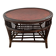 Colonial coffee table made of rattan and wicker.