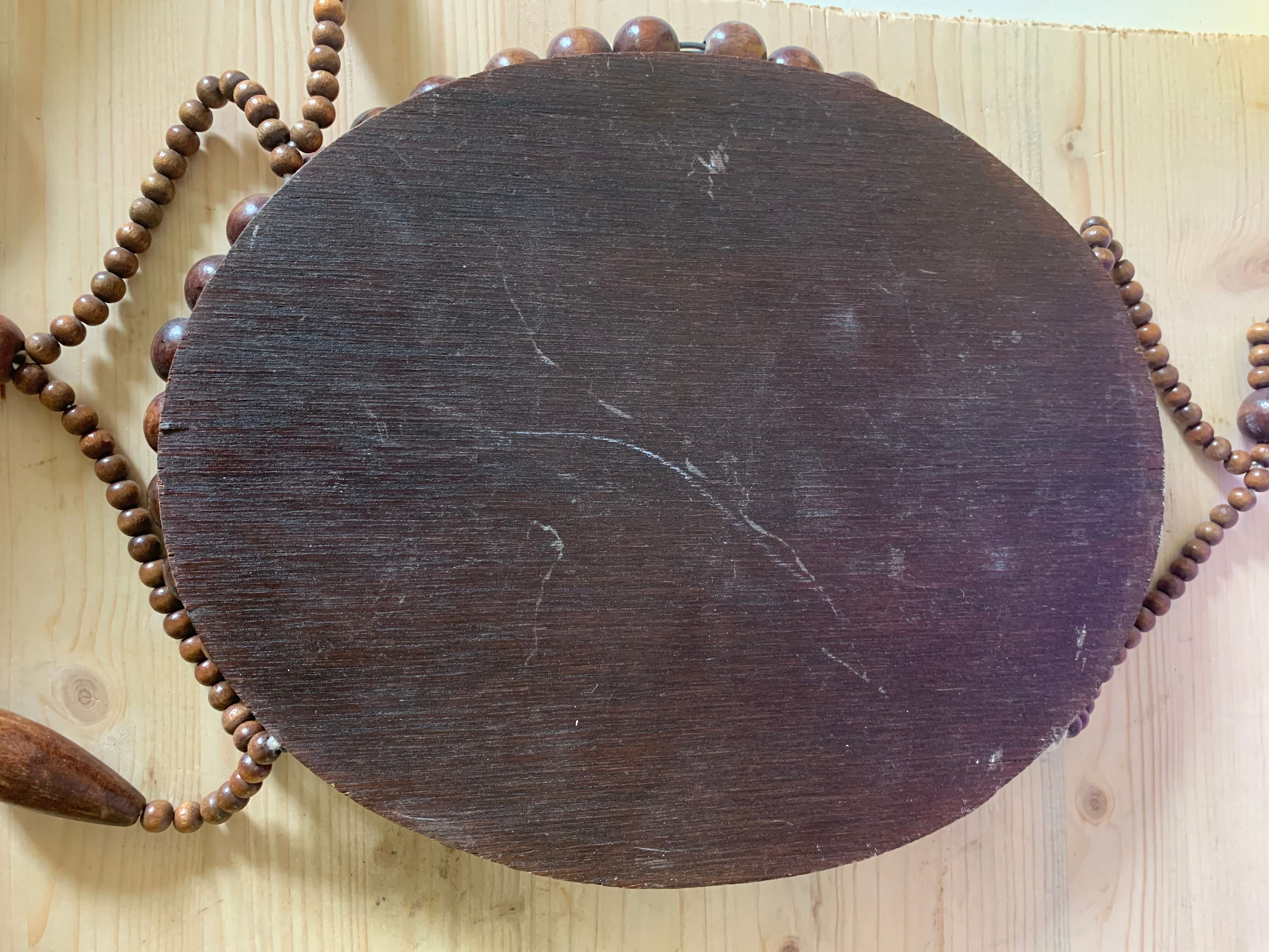 Mirror frame beads wood