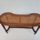Banc de piano bois et cannage