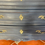 Commode vintage restaurée – peinture Annie Sloan Oxford Navy & cire cl