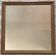 Miroir ancien carré, cadre en bois brut