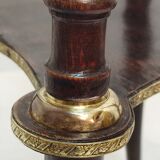 Auxiliary table made of wood, marble and brass, France 1950