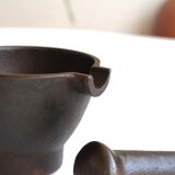Cast iron mortar and pestle, 50s