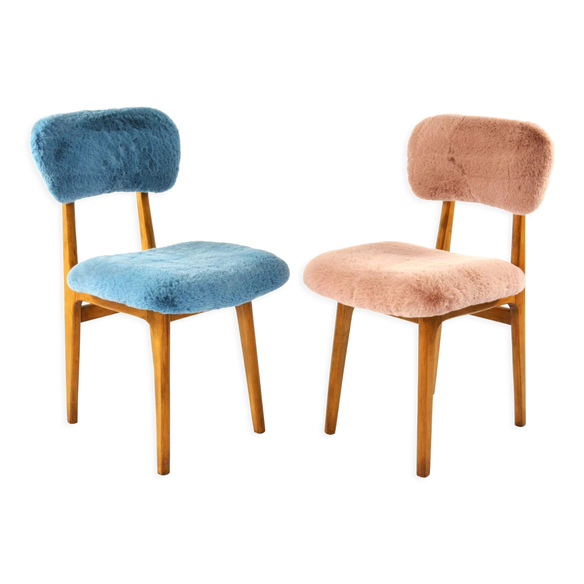 Pink and blue chairs