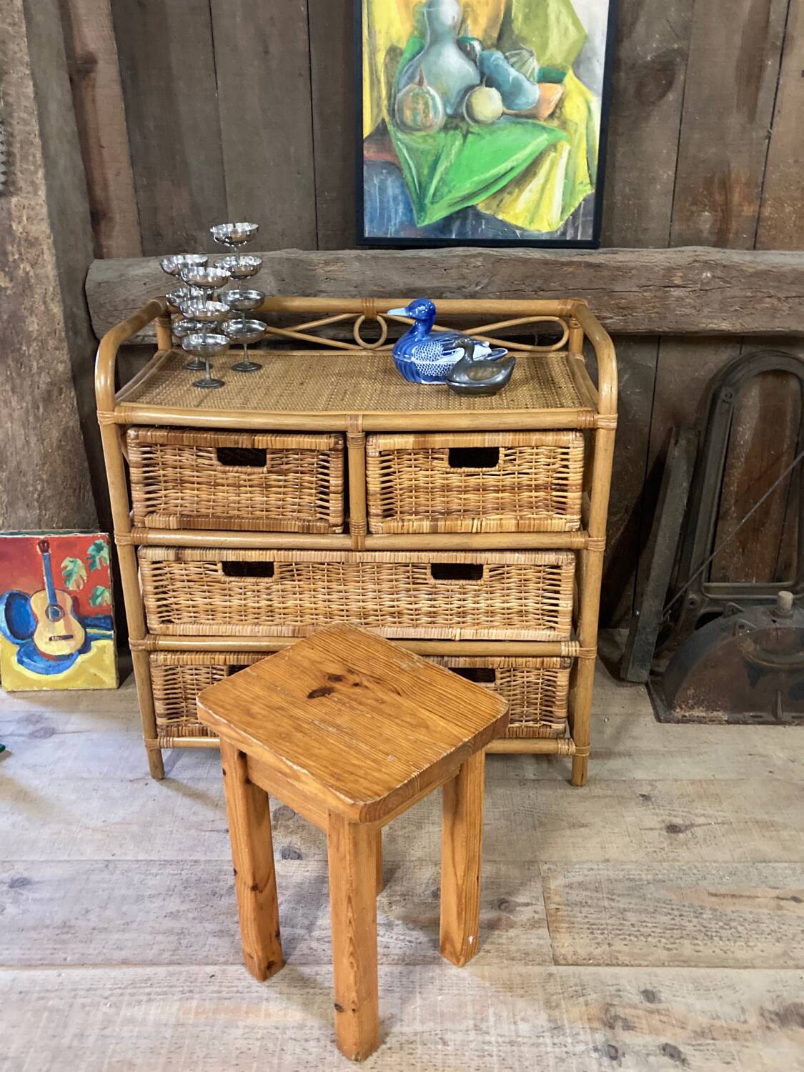 Renewed wooden stool