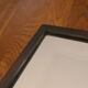 Art deco mirror brass patina 26x26cm
