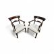 A pair of exclusive Biedermeier study armchairs, 19th century