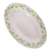 Ravier / Yellow and blue aperitif plate l'Amandinoise