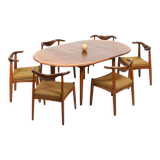 Rare Cowhorn Chairs / Table-Set by Svend Aage Madsen