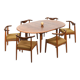 Chaises Cowhorn  et table par Svend Aage Madsen