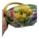 Vintage fruit basket in Sarreguemines slip