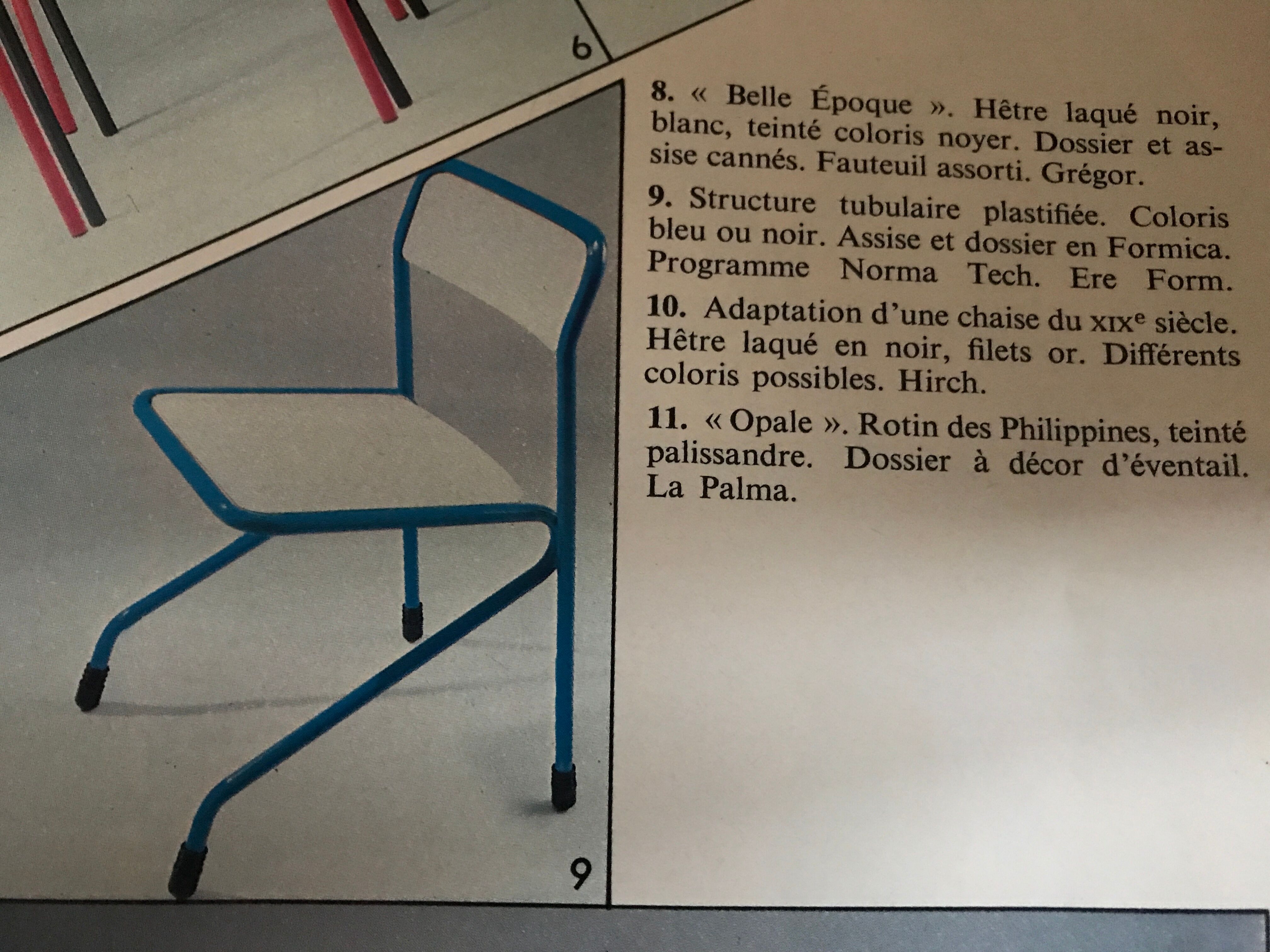 Green tubular children's chair 60 years;