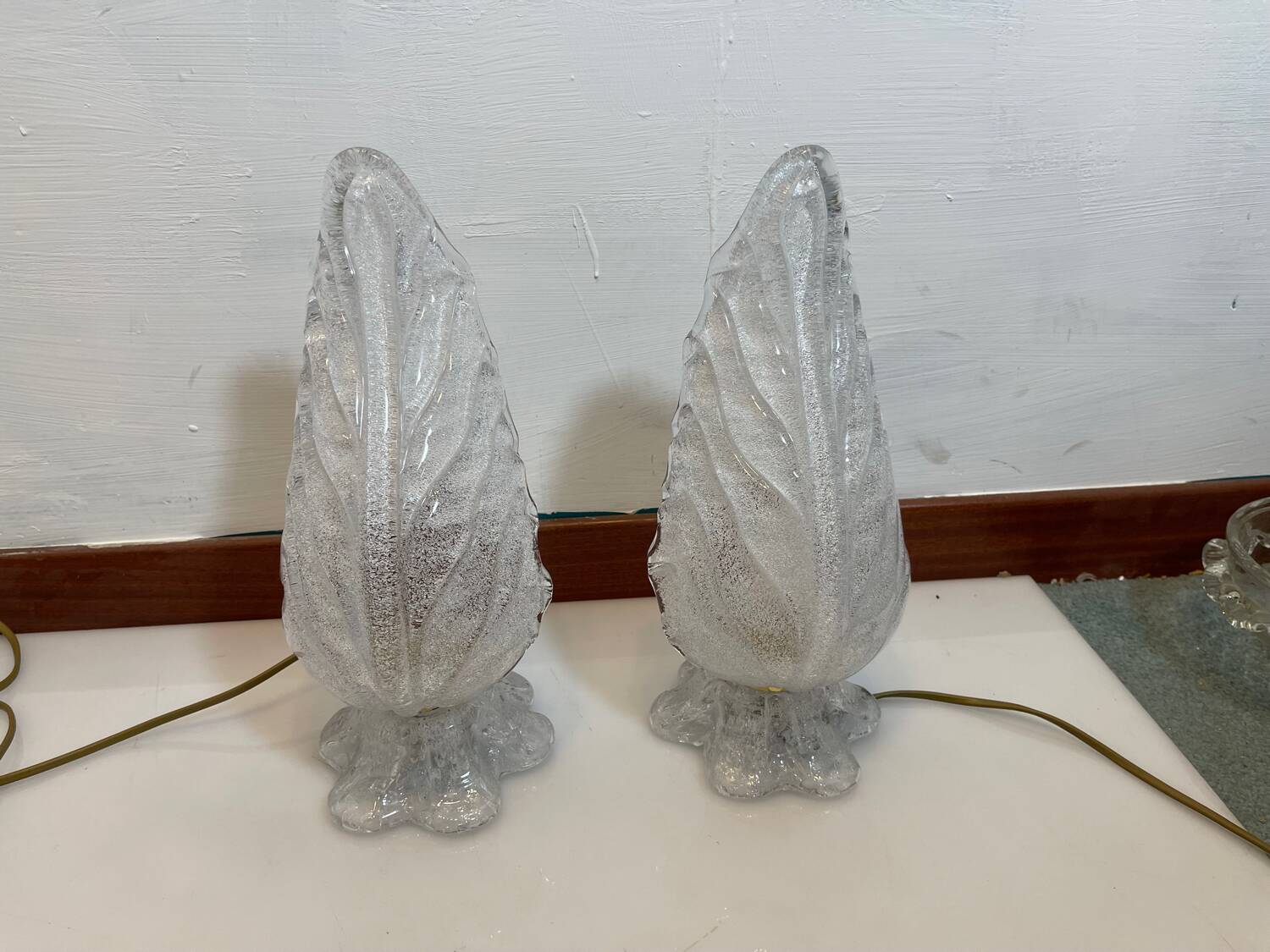 Murano Glass Table Lamps Set of 2
