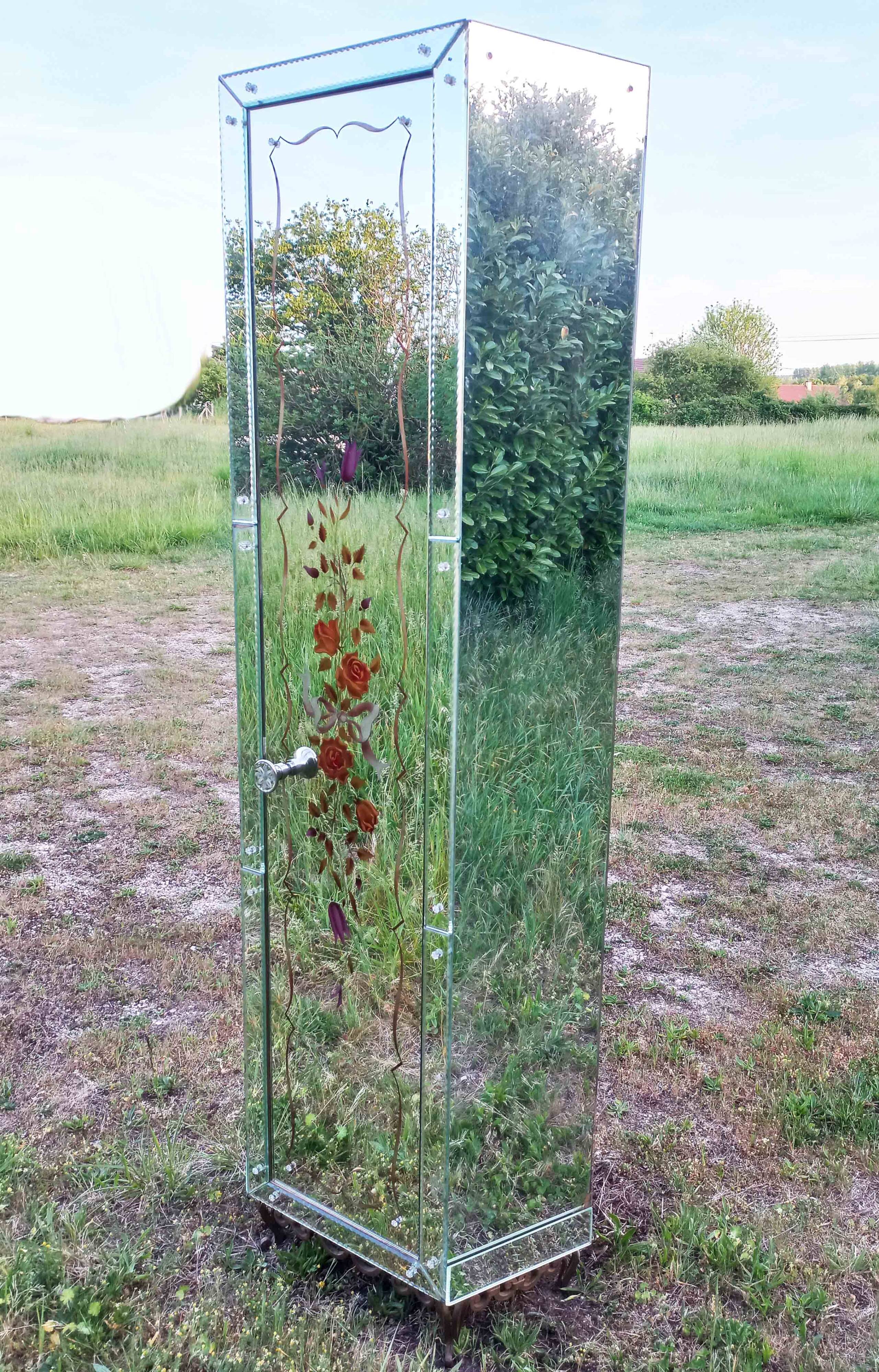 Armoire d'angle Art Déco en miroir