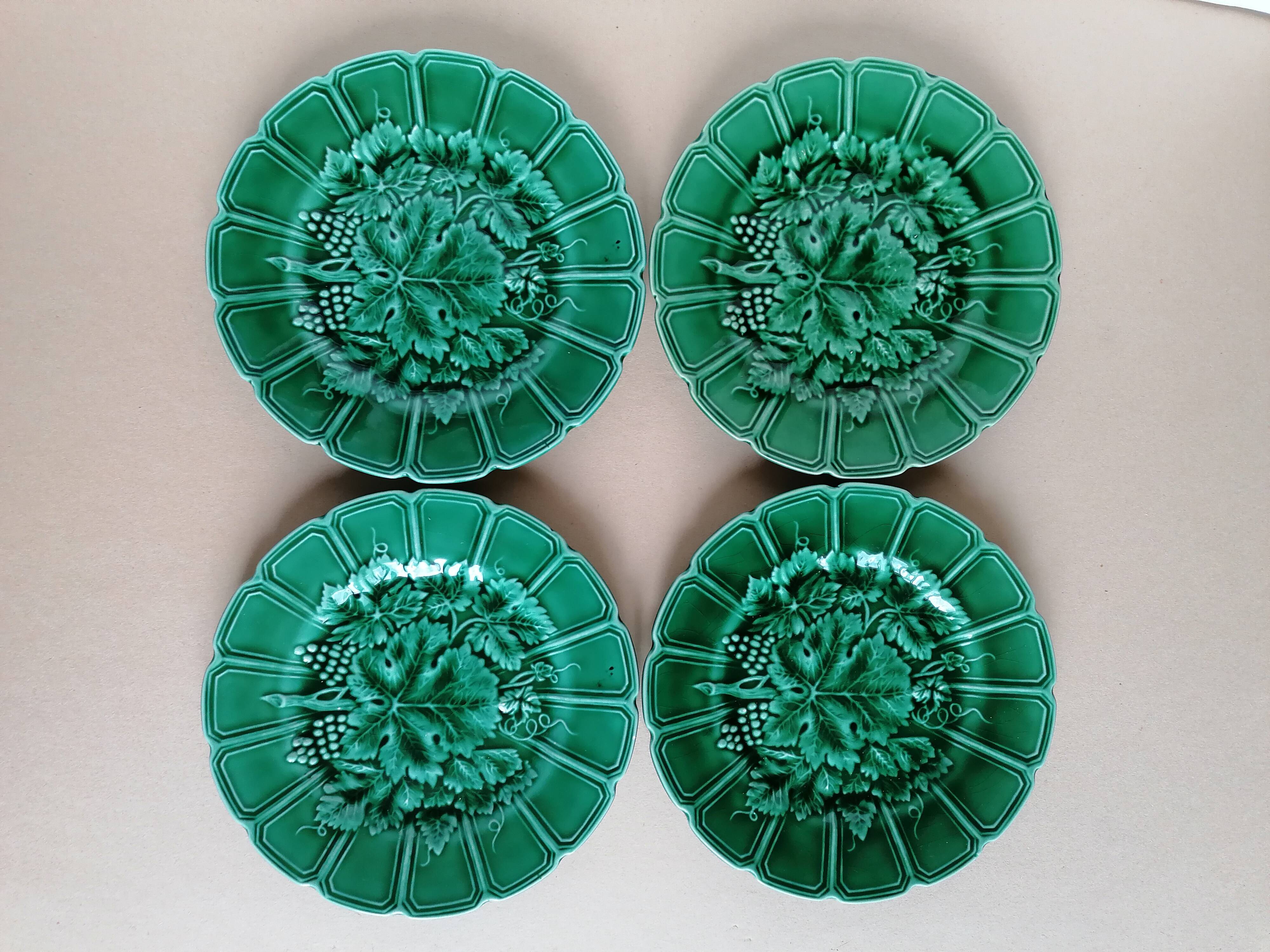 4 plates slurry dessert sarreguemines