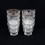 9 vintage french aperitif glasses