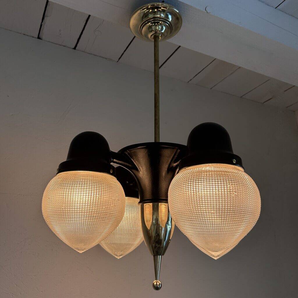 Lustre Holophane - Laiton