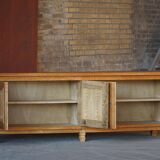 Modern Danish low enfilade in oak with panelled doors, mid-20th century.