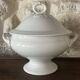 White porcelain soup tureen - Moulin des Loups