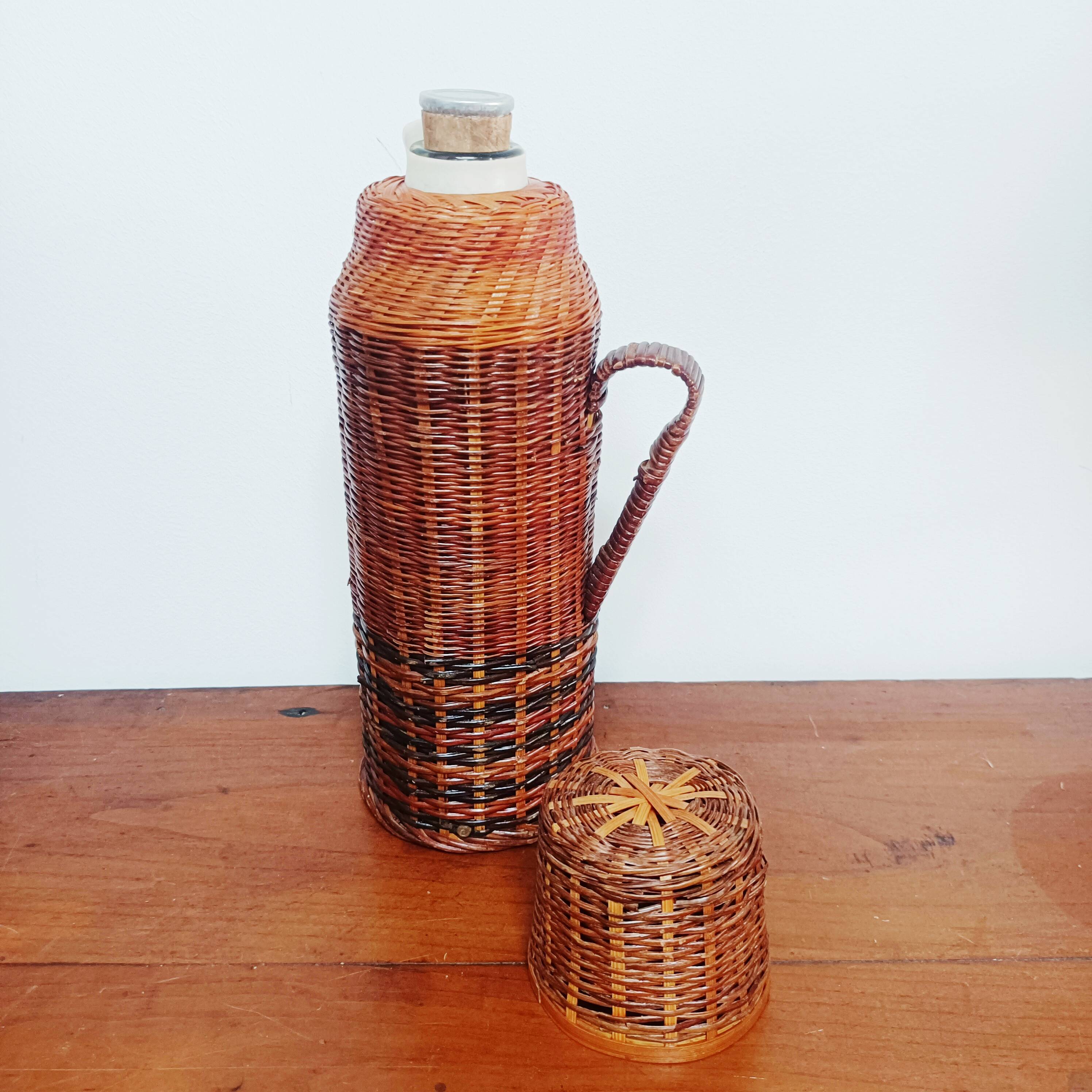 Old wicker thermos, small format