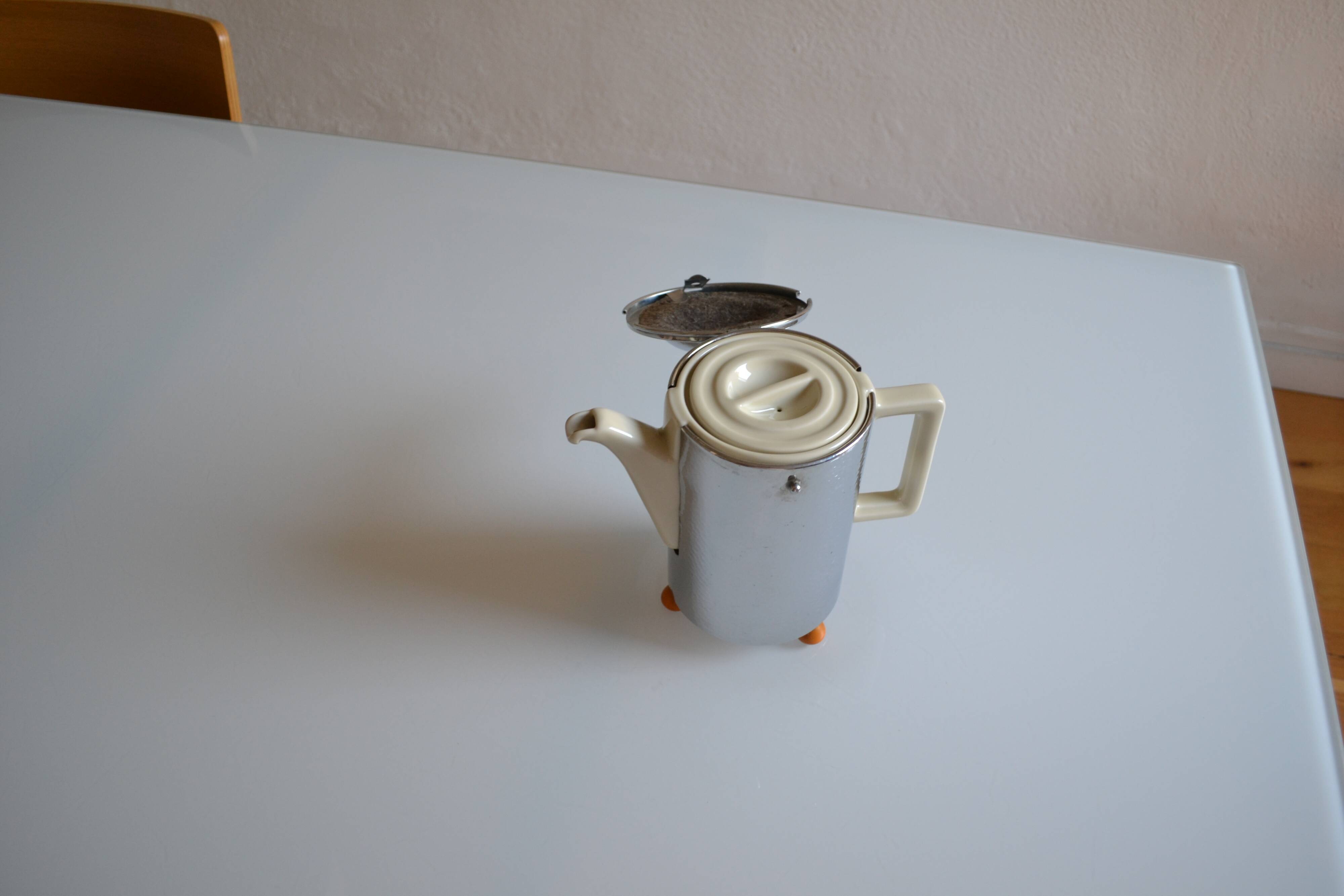 WMF Bauscher Weiden Germany 1930 Art Deco Bauhaus Teapot 1 liter