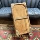1930s English oak dressing table with beveled oval mirror