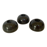 Trio of black marble candle holders
