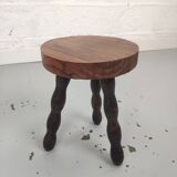Tripod oak stool