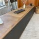 Two-sided counter sliding doors oak XXL 4m enfilade