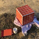 Cube side table - ceramic tiles