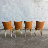 Set de 4 chaises bistrot Baumann, 1960