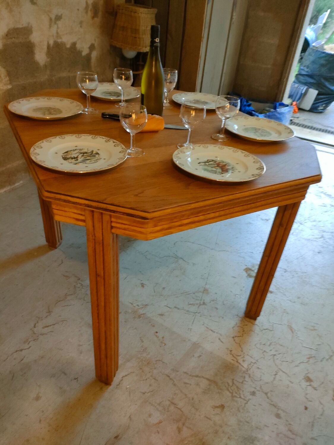 Art Deco farmhouse table