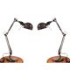 Paire de lampes articulées époque vintage 1980s design indus