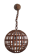 Large Italian spherical wicker pendant light, 1950s.