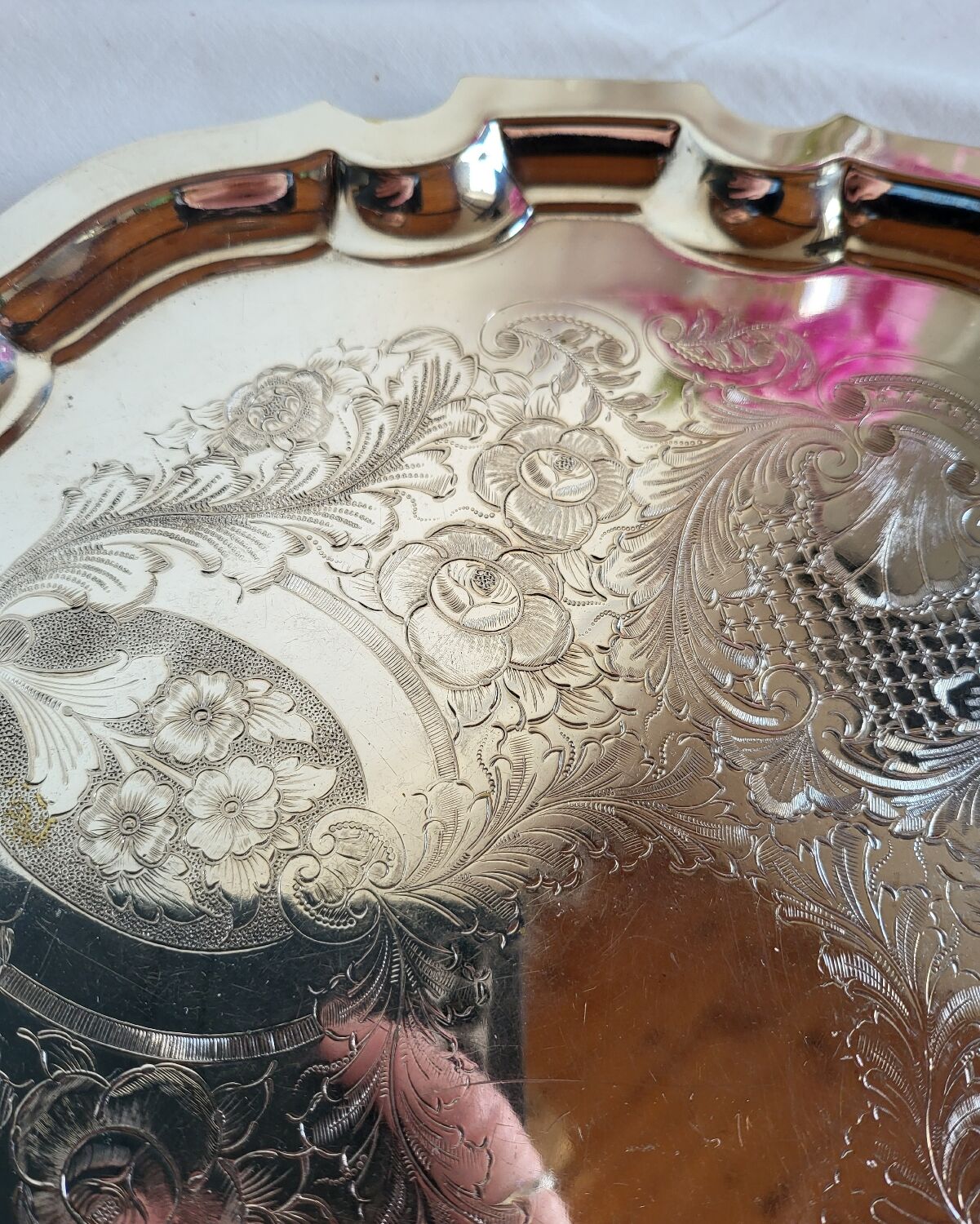 Silver-plated service tray English