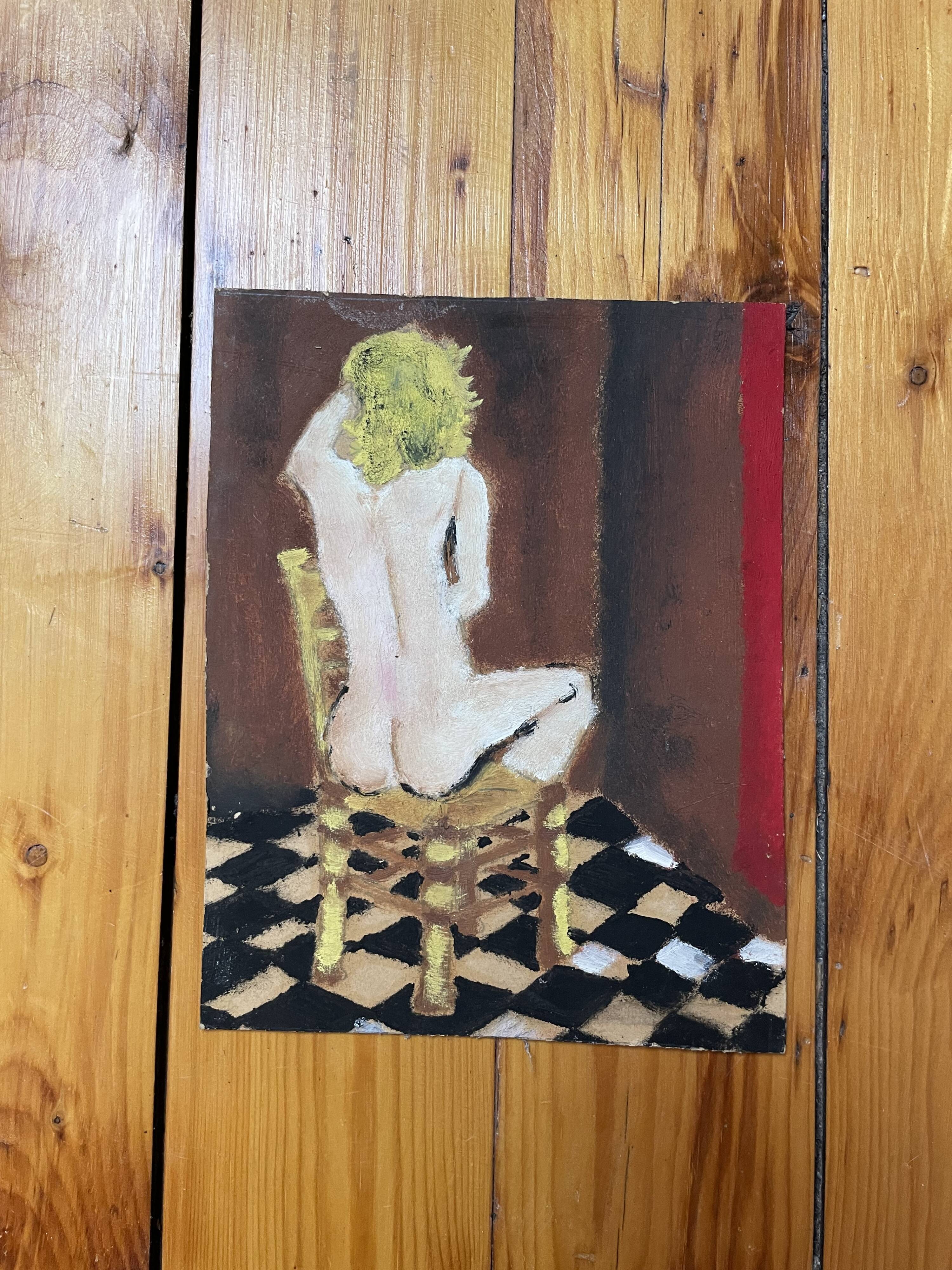 Painting, sitting