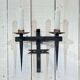 Pair of 1950s wrought iron wall lights
