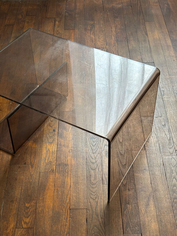 Table basse plexiglass fumé