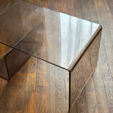 Smoked plexiglass coffee table