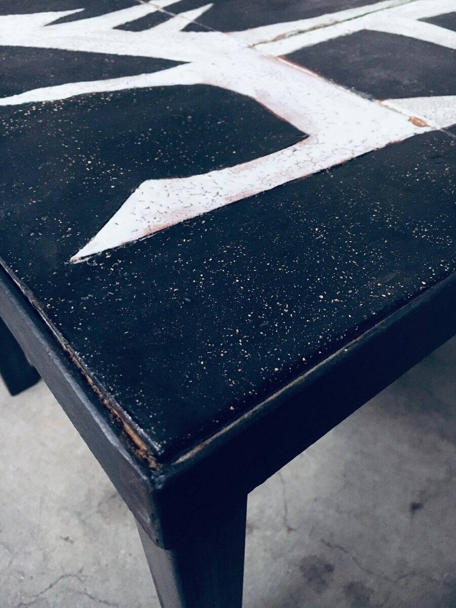 Ceramic Tile Side Table, Belgium, 1960s