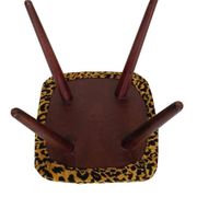 Pair of leopard velvet stools mid-century, Europe, 1960s
