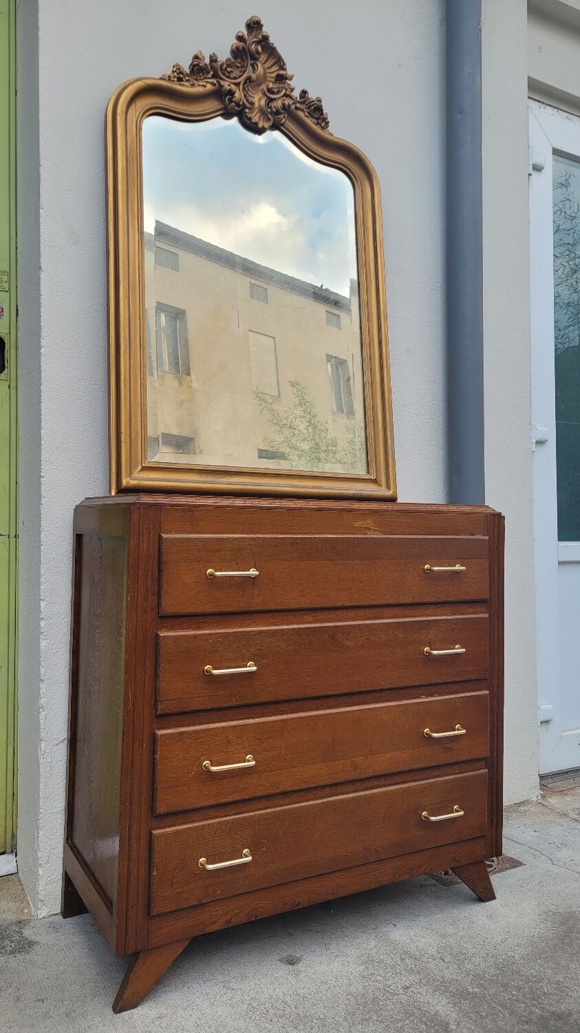 Vintage chest of drawers 1950 feet compass 4 drawers