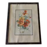 Watercolor bouquet of flowers, first half of the 20th century