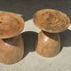 Solid wood side table (monoxyl) organic shape natural color