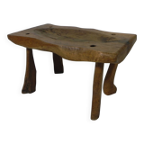 Vintage oak stump stool, 1960s