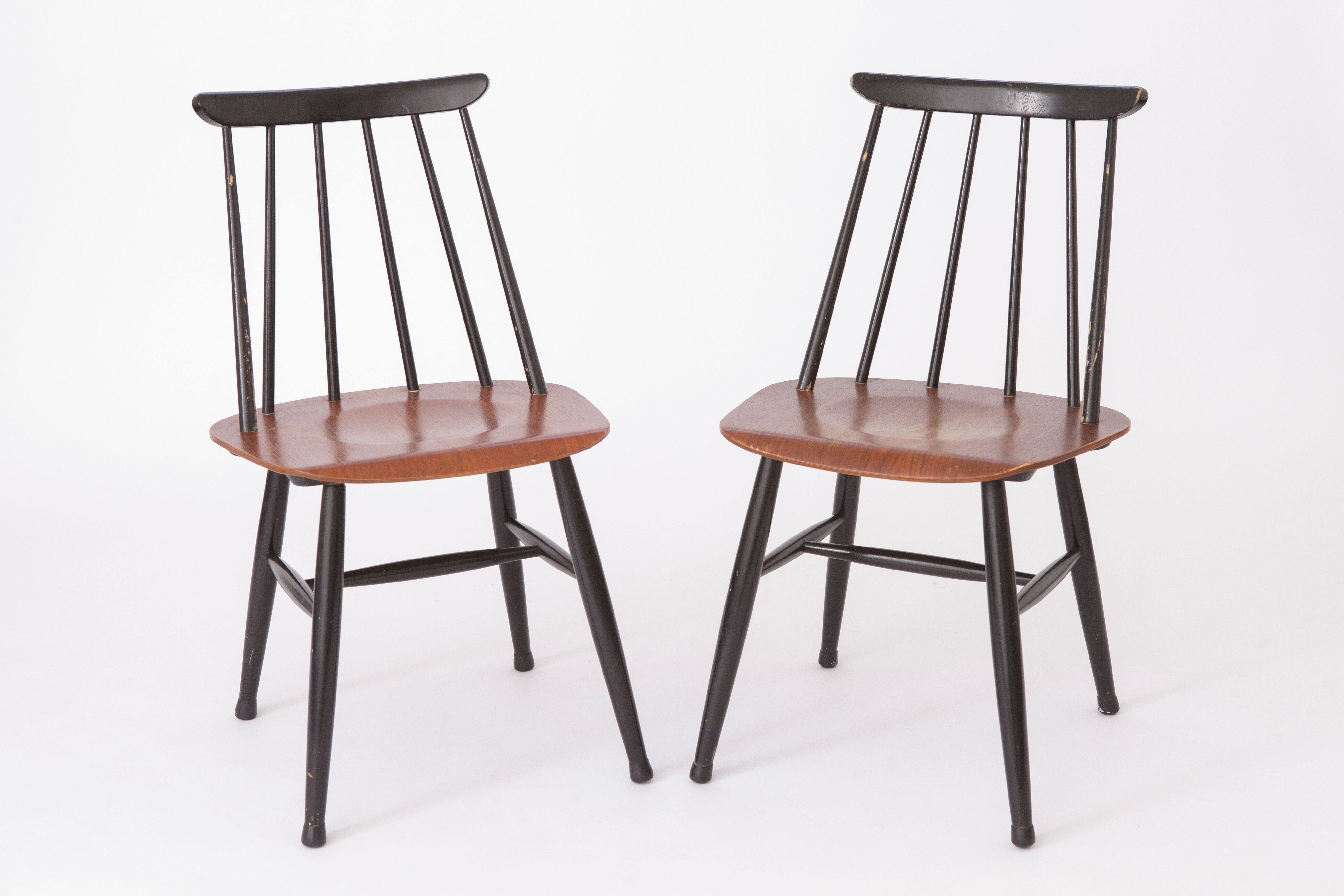 Pair vintage chairs ilmari tapiovaara for asko 1960s finland