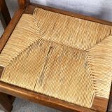 Series of 6 chairs in elm and rope Maison Regain