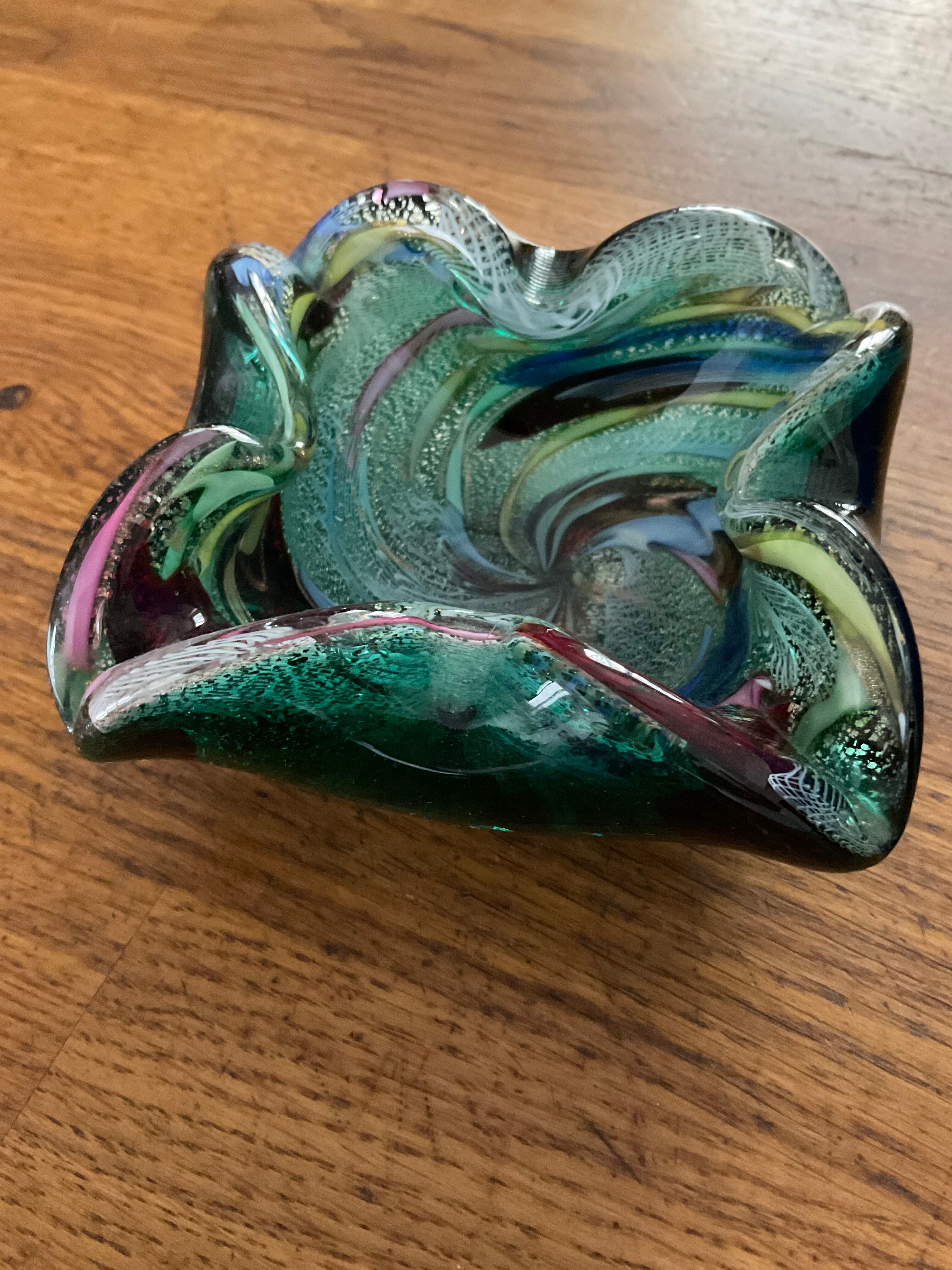 Trinket bowl in murano glass, circa 60